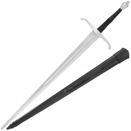 Italian One-Hand-and-a-Half Sword w. scabbard, practical blunt