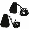 Two Medieval Suede Bags with Drawstring For SCA, LARP and Reenactment