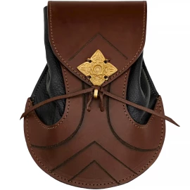 Elven Leather Bag for LARP and Cosplay 21x15cm