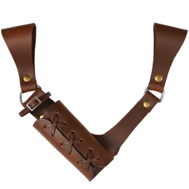 Laced Sword Holder Belt Frog with Two Belt Loops, Also Applicable for Falchions and Sabres