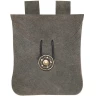 Medieval Square Suede Jewelry Belt Pouch LARP Costume Waist Bag,gray