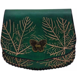 Elven Leather Belt Pouch “Forest grace” 225x190mm