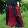 Medieval Skirt, wide flare, black/red