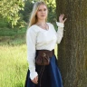 Medieval Skirt, wide flare, black/blue