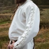 Medieval Shirt Corvin with Lacing, white