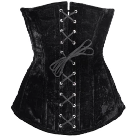 High-quality Velvet Corset, Under Bust Corset, black