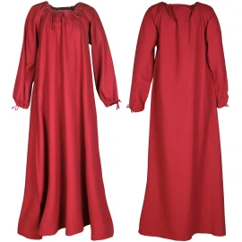 Early Medieval Dress Ana, red