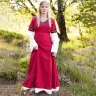 Mittelalterkleid Alvina, rot/natur