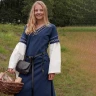 Medieval Dress Alvina, blue/natural-coloured