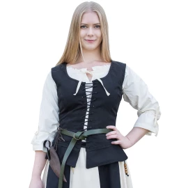 Medieval Bodice Tilda, black