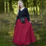 Medieval Blouse Aila with Cording, black