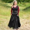 Medieval Blouse Aila with Cording, wine red