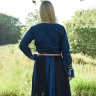 Mittelalter Bluse Aila mit Schnürung, blau