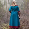 Medieval Dress Gesine, Canvas, teal blue