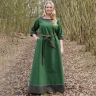 Medieval Dress Gesine, Canvas, green