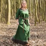 Medieval Dress Gesine, Canvas, green