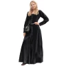 Velvet Cotehardie Isabell, Medieval Dress, black