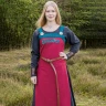 Viking Apron Dress Hilja with Embroidery, red