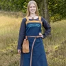 Viking Apron Dress Hilja with Embroidery, blue