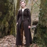 Medieval Dress Marit with Cording, brown