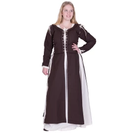 Medieval Dress Marit with Cording, brown