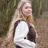 Medieval Dress Marit with Cording, brown