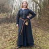 Mittelalterkleid Marit mit Schnürungen, dunkelblau