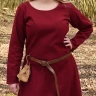 Simple Medieval Dress Afra, Canvas, wine red