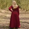 Simple Medieval Dress Afra, Canvas, wine red