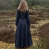 Simple Medieval Dress Afra, Canvas, dark blue