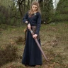 Simple Medieval Dress Afra, Canvas, dark blue