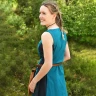 Sleeveless Overdress Jarle, Strappy Dress,  teal  blue/dark blue