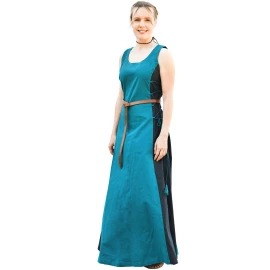 Sleeveless Overdress Jarle, Strappy Dress,  teal  blue/dark blue