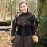 Medieval Velvet Bodice Anik, black