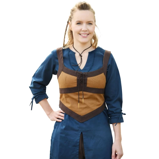 Medieval Bodice Kenna, brown