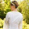 Medieval Wedding Dress with Corsage, Bridal Gown Fine, white/natural-coloured