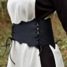 Corset Belt with lacing, black leather