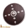 Studded Round Viking Wooden Shield with Steel Umbo 76 cm