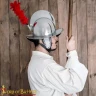 Morion Helm with Red Plume of feathers