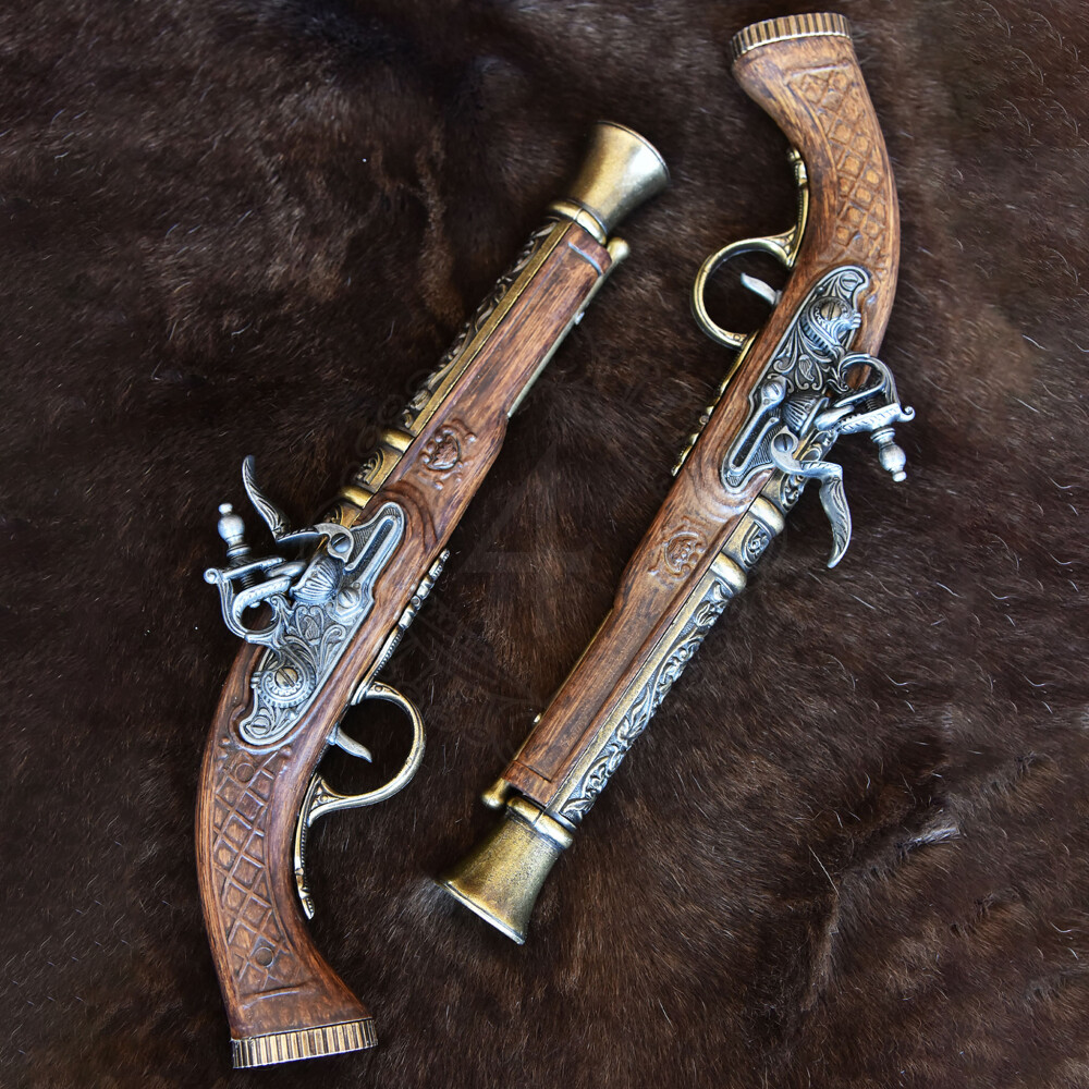 Flintstock Pistol Paris 1781, Brass