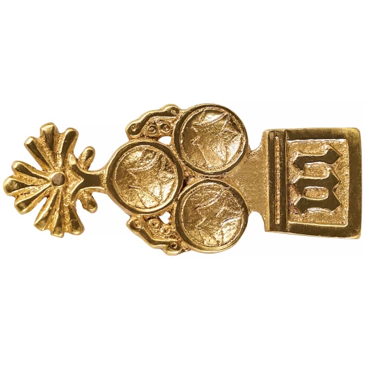Middle Ages Trefoil Brass Belt Chape