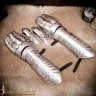 Gauntlet mittens with long cuffs, late Middle Ages