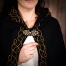 Hooded Elven Cape from Wool with Brass Cloak Clasp