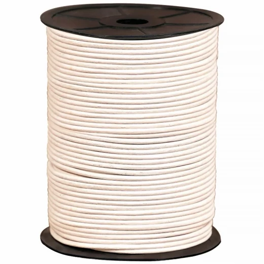 Roll of leather lace round Ø2.6mm white 100m