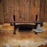 Two Tier Handcrafted Genuine Hardwood Axe / Sword Stand