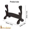 Handcrafted Genuine Hardwood Two Tier Sword and Axe Stand