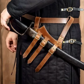 Belt holder for sword, sabre, axe etc.