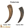 Rustic Drinking Horn Made of Real Ox Horn 400 and 700 ml