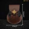 Elven Leather Bag for LARP and Cosplay 21x15cm