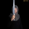 Medieval Coif Made of Butted Rings, Stainless Steel, Size L